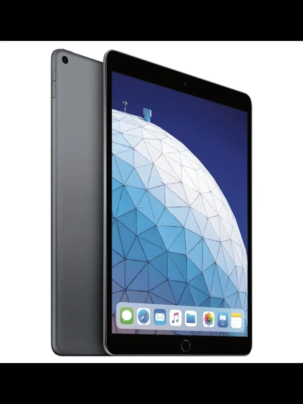 Apple iPad in Space Gray and Black Front - 10.2